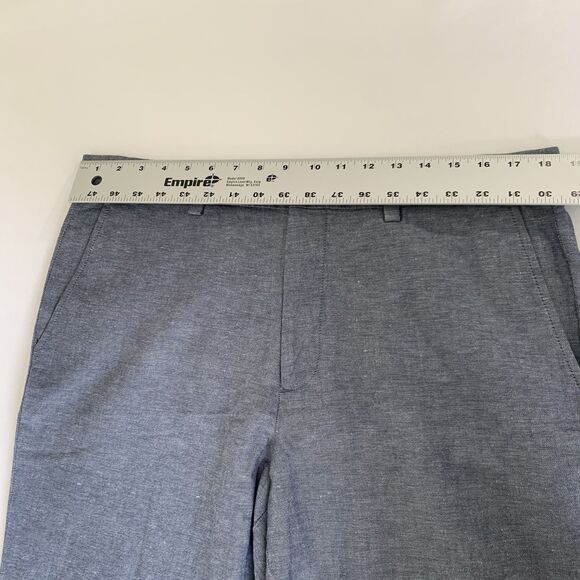 NWT Banana Republic Aiden Chino Pants Men 35x30 Blue Linen Blend Coastal Beachy - Picture 7 of 11